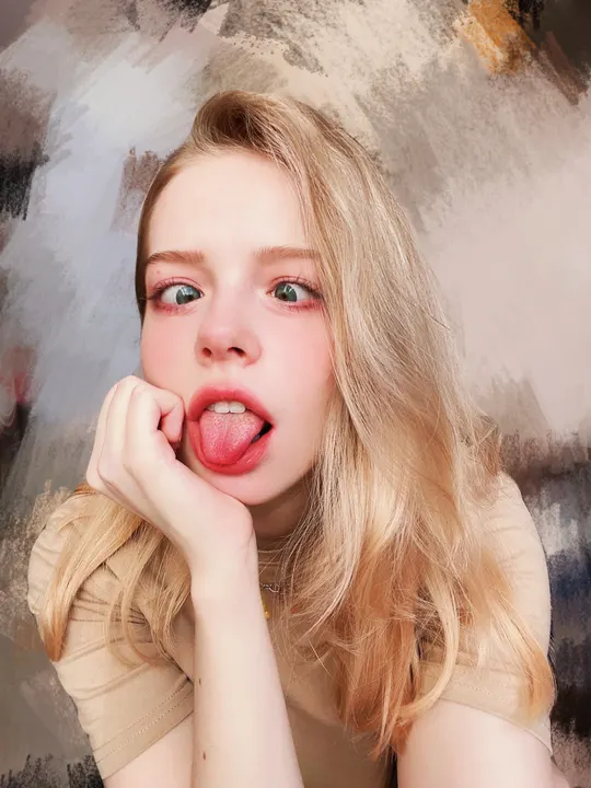 Beige top portrait